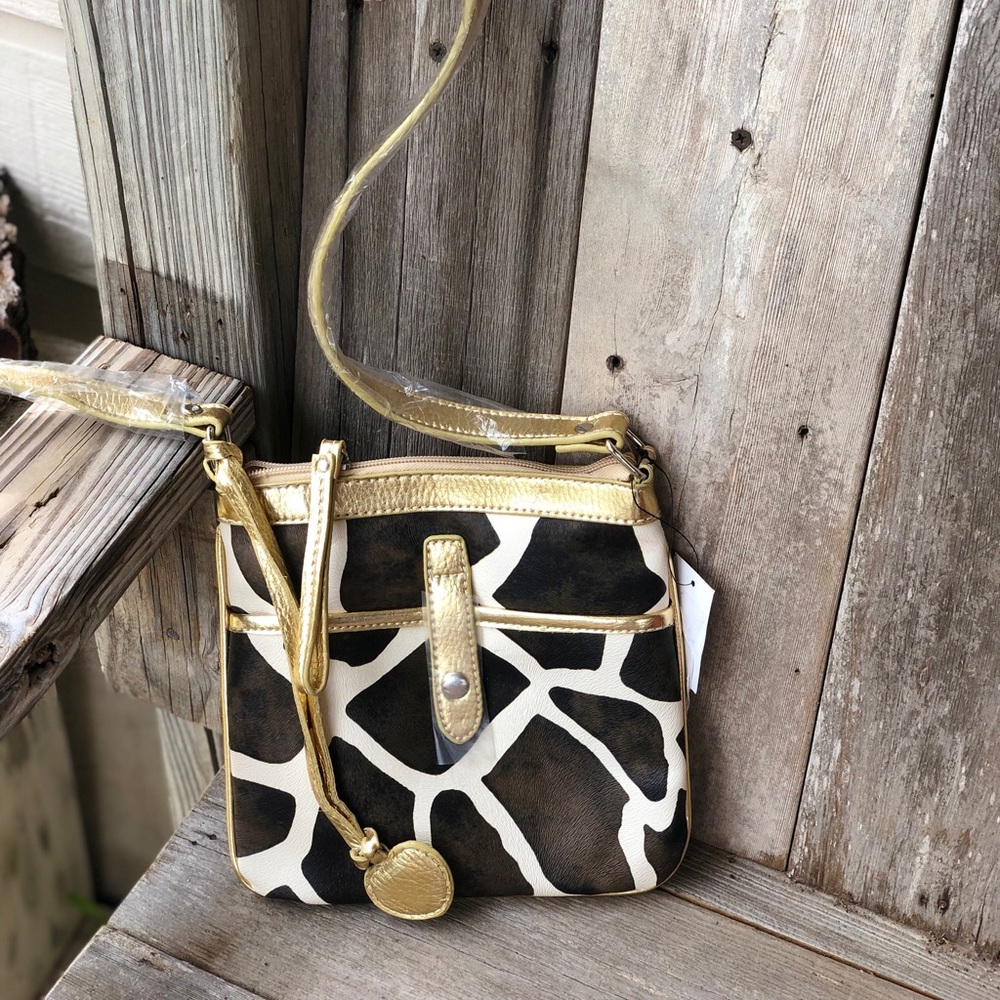 Gold Messenger Crossbody Purse